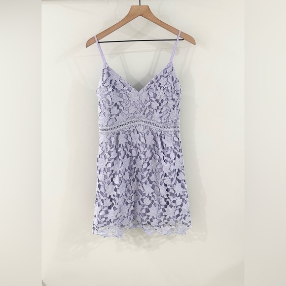 NWT Lush Crochet Dress Purple Size Large - Picture 1 of 6